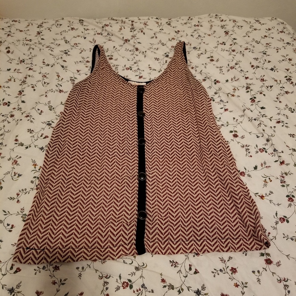 Red and White Candy Striped Blouse